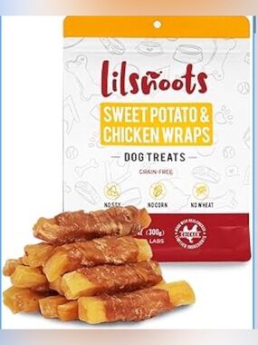 Chicken Wrapped Sweet Potato Dog Treats 10.6oz Chicken Jerky Training Treats